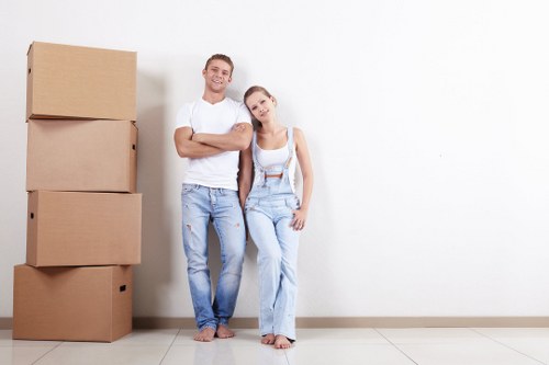 Furniture storage unit in Burntoak with organized household items