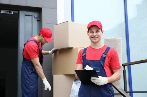 Customer beginning a storage service booking process