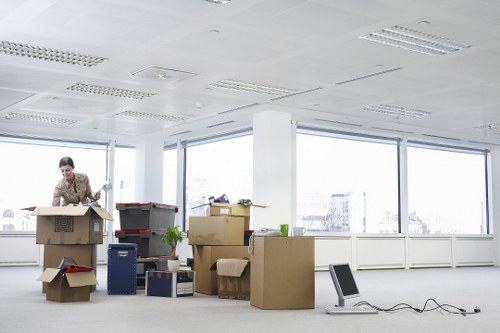 Burntoak relocation and storage planning with packed boxes