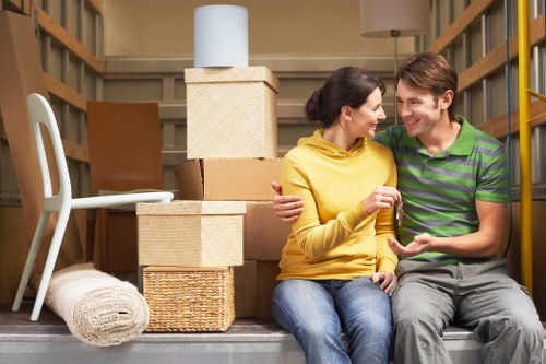 Professional movers loading furniture for a local Burntoak move